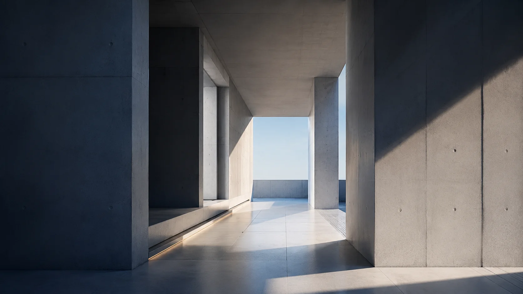 Präzise ausgeführte Sichtbetonarchitektur